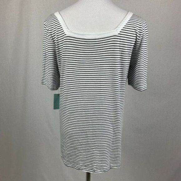 Susina striped short sleeve square neck tee - Picture 6 of 6